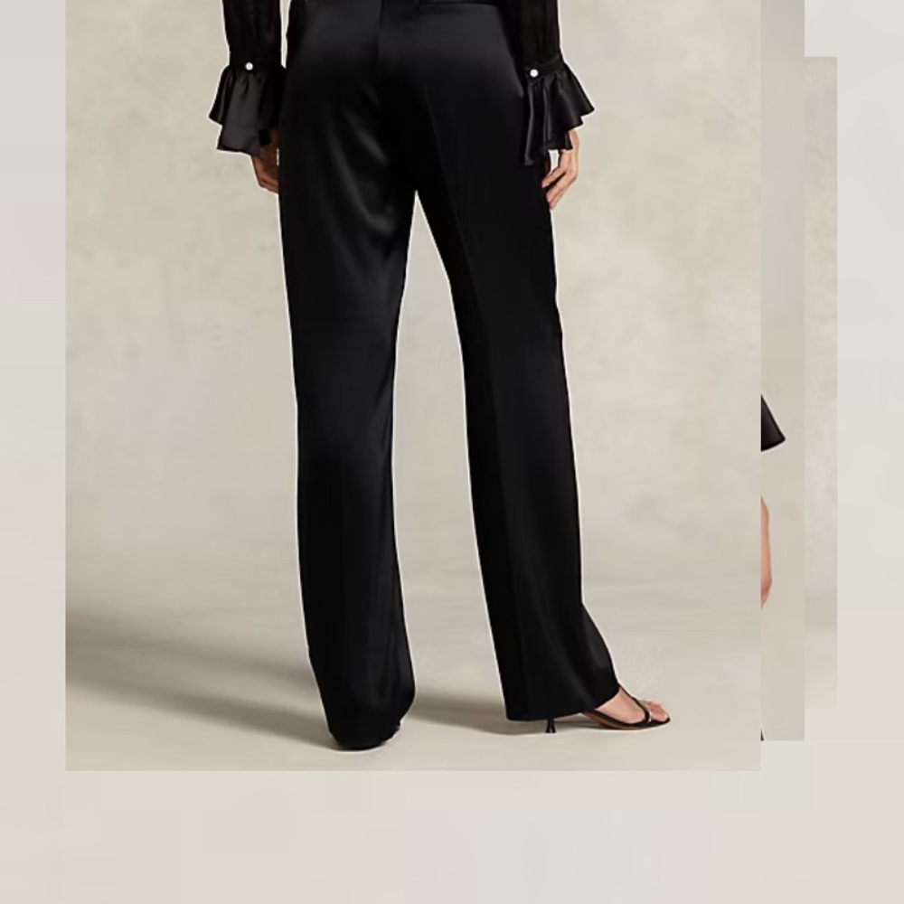POLO Ralph Lauren Straight Leg Double Faced Satin Trouser - Picture 3 of 12